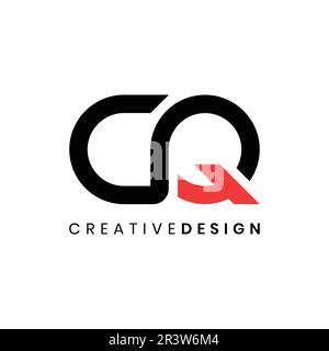 Unique modern initial CQ logo design vector illustration Stock Vector