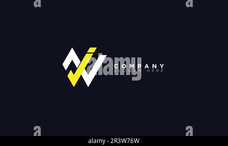 JN Alphabet letters Initials Monogram logo Stock Vector