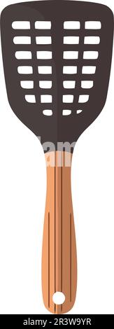 Cooking utensil spatula, white background Stock Vector