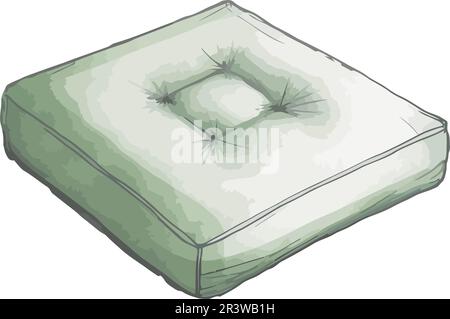white pillow of livingroom equipment Stock Vector