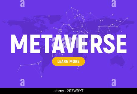 Metaverse background game 3d abstract cyber technology logo. Futuristic neon metaverse background virtual reality. Stock Vector