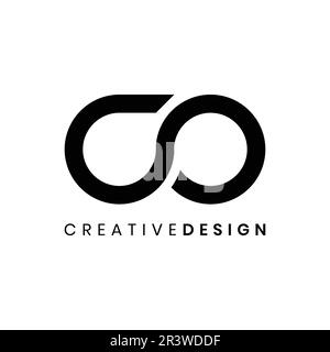Creative monogram initial CO logo design vector. Modern letter CO infinity concept Stock Vector