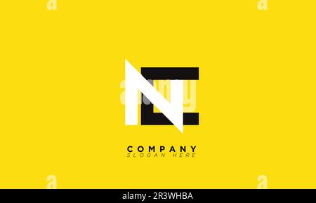 NC Alphabet letters Initials Monogram logo Stock Vector