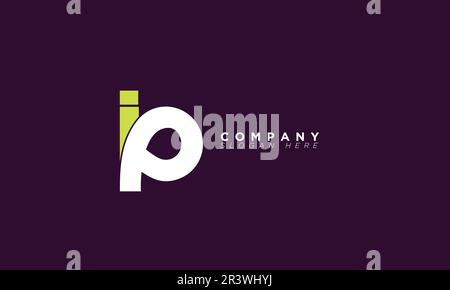 IP Alphabet letters Initials Monogram logo Stock Vector