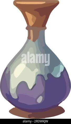 An ornate antique amphora, a symbol of ancient cultures Stock Vector