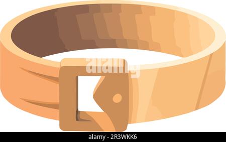 A fashionable leather belt with metallic buckle Stock Vector