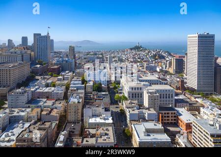 San Francisco, USA - June 20, 2012: skyline of San Francisco in afternoon sun. Stock Photo