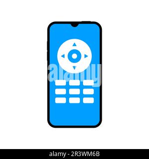 Remote control phone app design vector business tv ui technology. Remote control mobile design. Stock Vector