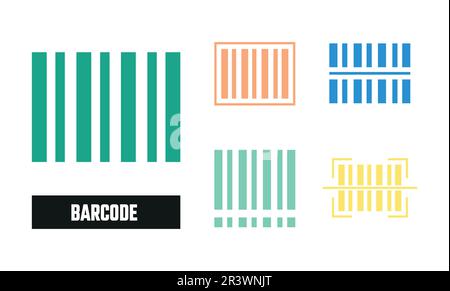 Barcode Icon Set Vector Illustration Stock Vector