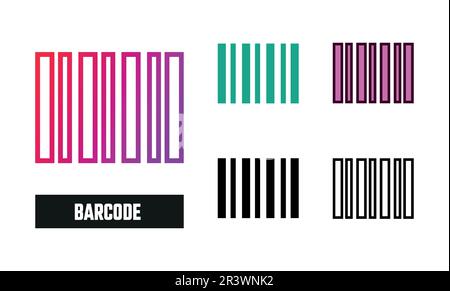Barcode Icon Set Vector Illustration Stock Vector