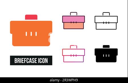 Briefcase Icon Set Vector Illustration Stock Vector
