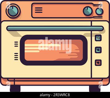Modern kitchen equipment oven icon Stock Vector