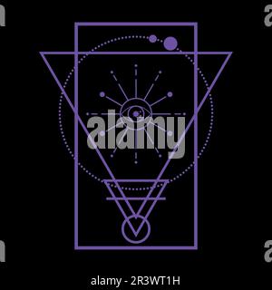 Abstract geometric magical shape. Abstract mysterious symbol Stock Vector