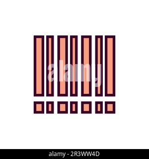 Barcode Icon Vector Illustration. Barcode Lineal Color Icon Stock Vector