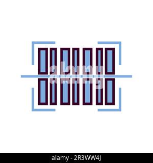 Barcode Icon Vector Illustration. Barcode Lineal Color Icon Stock Vector
