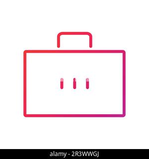 Briefcase Gradient Icon Vector Illustration Stock Vector