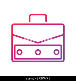 Briefcase Gradient Icon Vector Illustration Stock Vector