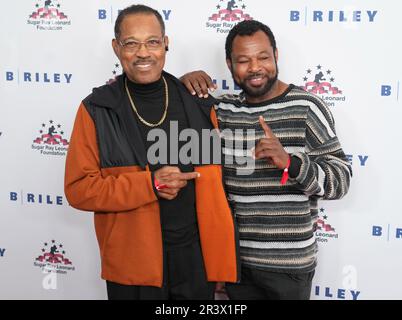 Los Angeles, USA. 24th May, 2023. (L-R) Jack Mosley and Sugar Shane Mosley at the 12th Annual Sugar Ray Leonard Foundation BIG FIGHTERS, BIG CAUSE Charity Boxing Night held at The Beverly Hilton in Beverly Hills, CA on Wednesday, ?March 24, 2023. (Photo By Sthanlee B. Mirador/Sipa USA) Credit: Sipa USA/Alamy Live News Stock Photo