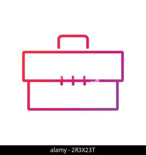 Briefcase Gradient Icon Vector Illustration Stock Vector