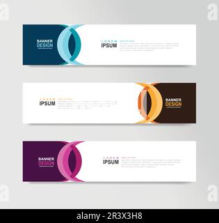 Templates of horizontal web banner website header SEO ads flyer invitation card Place for a photo Stock Vector