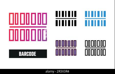 Barcode Icon Set Vector Illustration Stock Vector