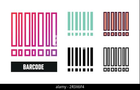 Barcode Icon Set Vector Illustration Stock Vector
