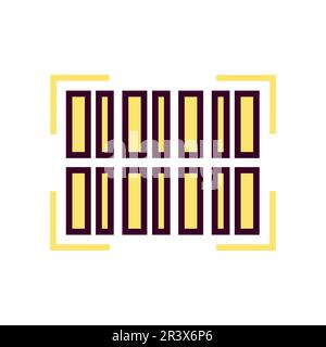 Barcode Icon Vector Illustration. Barcode Lineal Color Icon Stock Vector