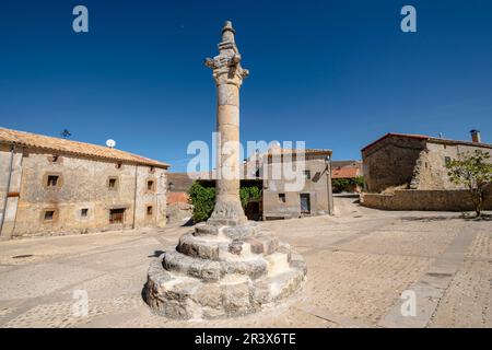 rollo -picota- de estilo barroco, 1738, Caracena, Soria, comunidad autónoma de Castilla y León, Spain, Europe. Stock Photo