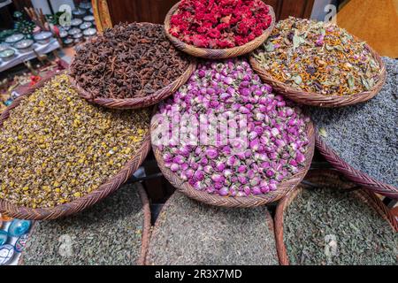Dried flowers for cooking and aromatic decoration Stock Photo