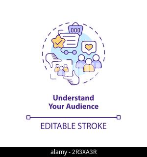 Understand your audience concept icon Stock Vector