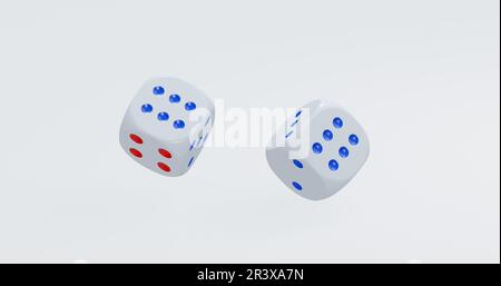 Isolated dice for casino or gambling concept Stock Photo