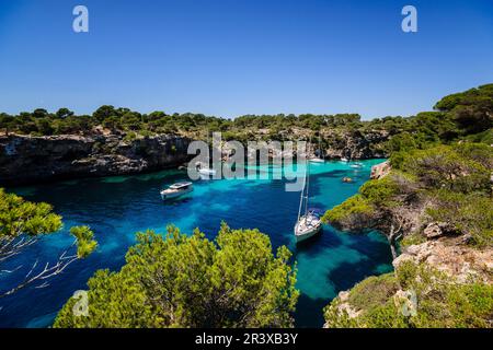 Cala Pi, Llucmajor,comarca de Migjorn. Mallorca. Islas Baleares. Spain. Stock Photo