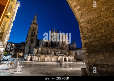 Burgos cathedral, Santa Iglesia Catedral Basílica Metropolitana de Santa María, Burgos province, Spain. Stock Photo