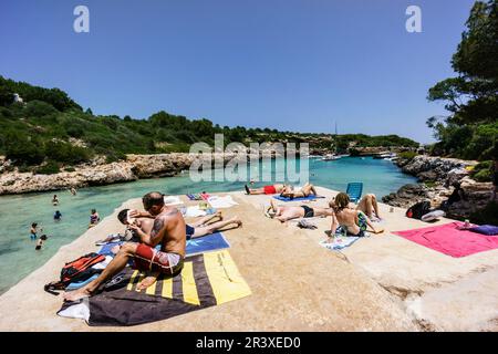 Cala Sa Nau, Santaniy,Mallorca, islas baleares, Spain. Stock Photo