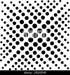 Halftone circles, halftone dot pattern background Stock Vector