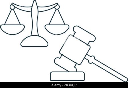 Justice icon. Monochrome simple sign from core values collection. Justice icon for logo, templates, web design and infographics. Stock Vector