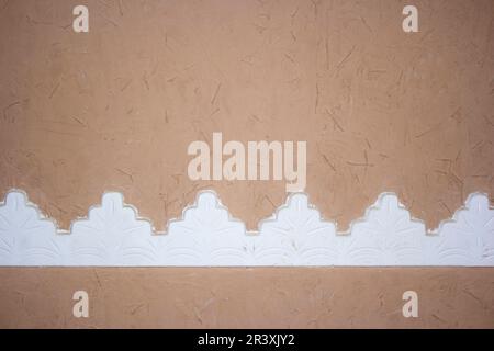 Wall for background or texture of mud and straw bricks (adobe) baked in the sun - Image Stock Photo
