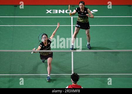 Japan's Chiharu Shida during her match against Estonia's Kati