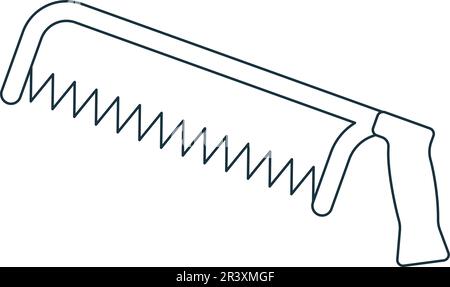 Hacksaw icon. Monochrome simple sign from construction instruments collection. Hacksaw icon for logo, templates, web design and infographics. Stock Vector