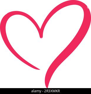 red pink heart vector design Stock Vector