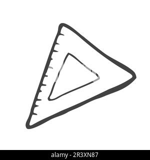 Triangular. Ruler Doodle vector image Isolated Stock Vector