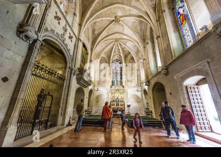 capilla de Santa Ana, palacio real de la Almudaina,castillo remodelado de construccion califal tomado por Jaime I en 1229, Palma,Mallorca, islas baleares, Spain. Stock Photo