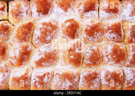 typical czech cake with plum jam as nice food background Stock Photo