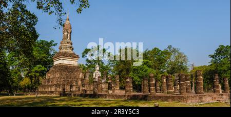 Wat Sa Si, Sukhothai old city, Thailand. Ancient city Thailand, Sukothai historical park Stock Photo