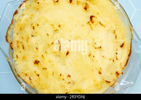 cooked mash potato pie topping Stock Photo