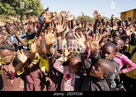 Children gathered to celebrate International Africa Day in Lusaka ...