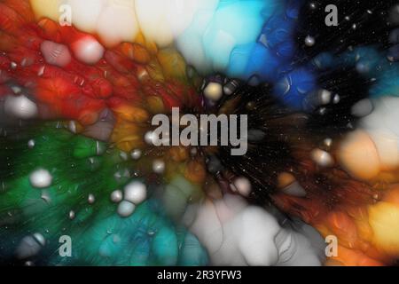 Abstract multicolored oil smears painting on canvas background texture. Brushstrokes of paint. Colorful artistic 3d background Stock Photo