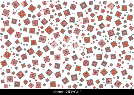 Set of vector seamless pattern texture geometric shapes. Abstract ARCHITECTURAL style coloring background in beautiful colors. Mosaic Texture Stock Vector