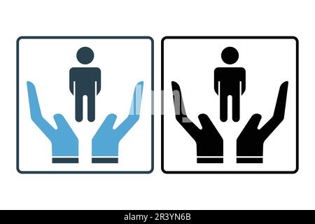 Inclusion social equity icon. icon related to help or support employee, community care, age and culture diversity. Solid icon style design. Simple vec Stock Vector