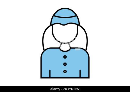Saudi arab man icon. arabian man. Flat line icon style design. Simple vector design editable Stock Vector